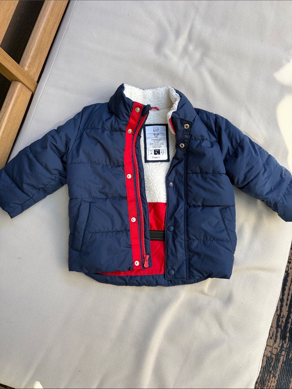 Gap Baby Puffer Jacket with Sherpa Lining
